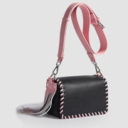 woven tassel flap messenger handbag - MRSLM