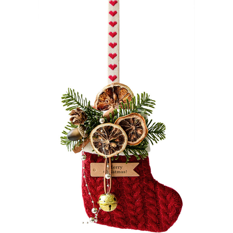 Knitted Christmas stocking decoration, view 5 - MRSLM