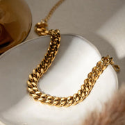 18K gold plated steel thick chain anklet - MRSLM