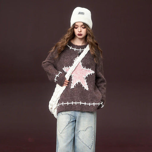 women's star pullover sweater - MRSLM
