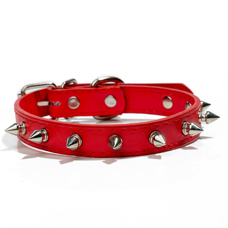 spiked leather dog collar, view 21 - MRSLM