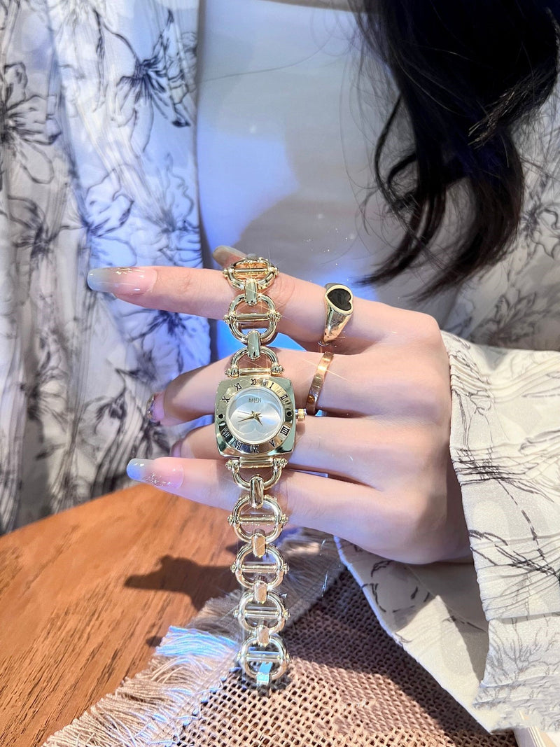 Women's retro square bracelet watch, view 6 - MRSLM