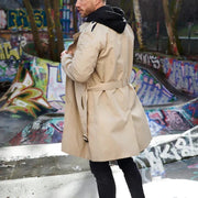 Men's slim double-breasted trench coat, view 6 - MRSLM