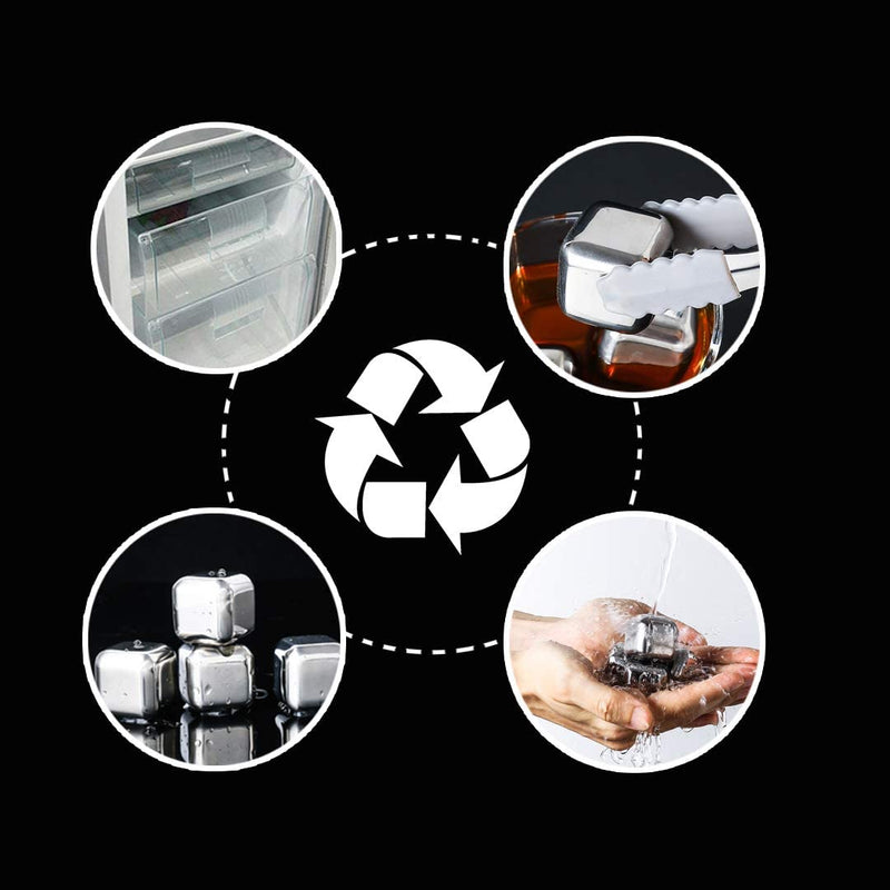reusable stainless steel ice cubes, view 5 - MRSLM
