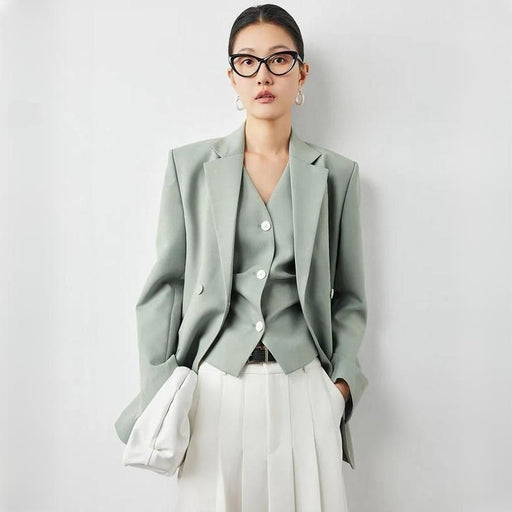 green double breasted blazer - MRSLM