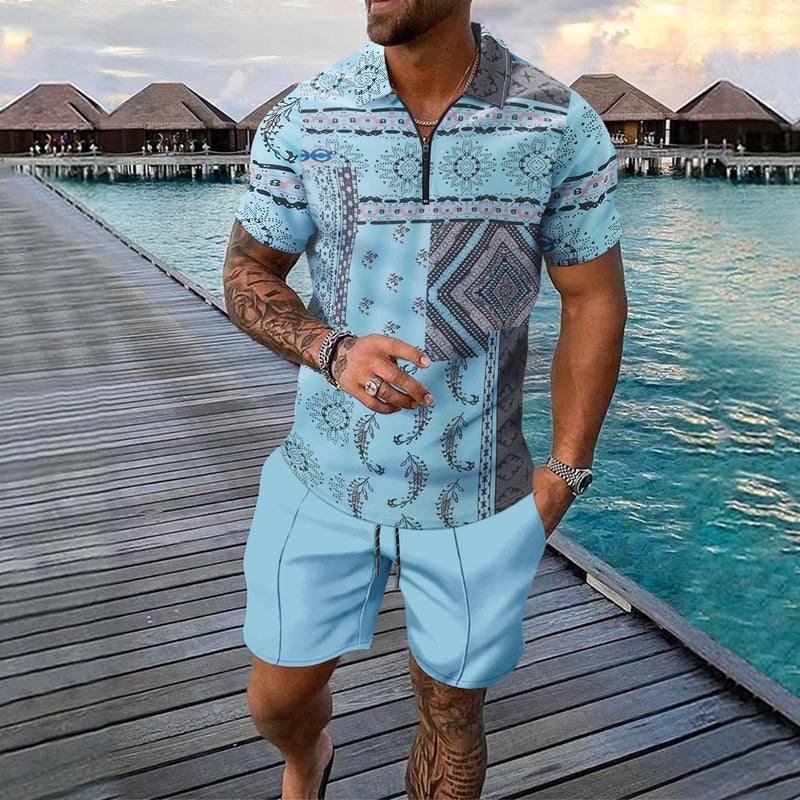 men's short-sleeve top and shorts set, view 15 - MRSLM