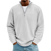 men's corduroy zipper sweatshirt, view 2 - MRSLM