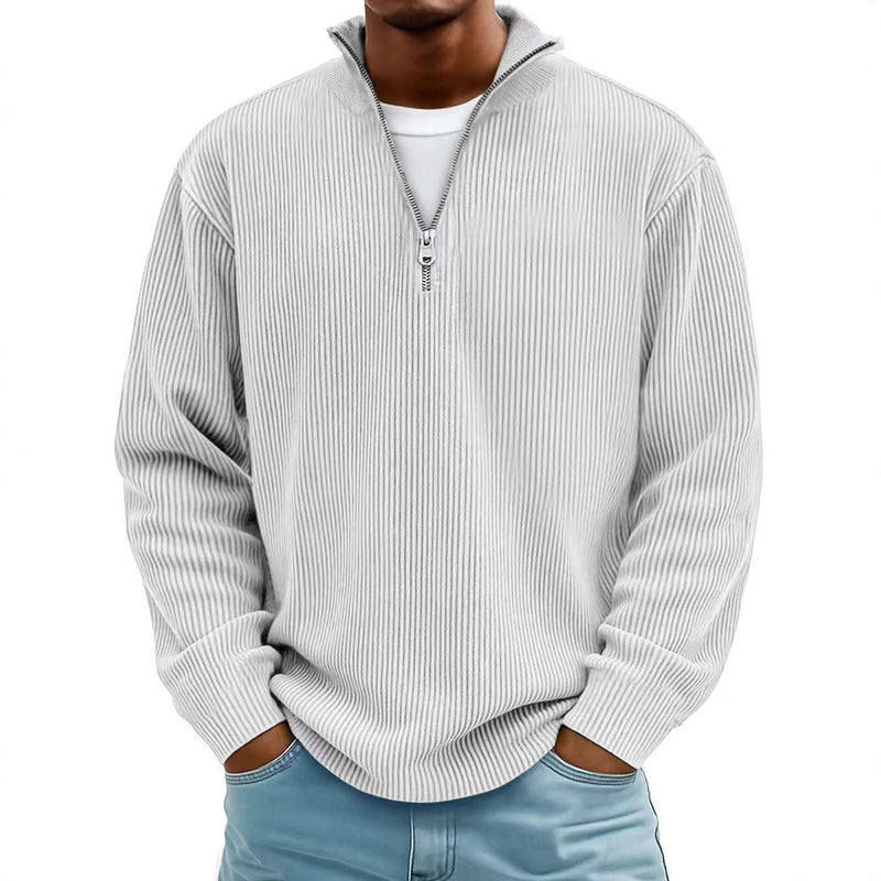 men's corduroy zipper sweatshirt, view 2 - MRSLM