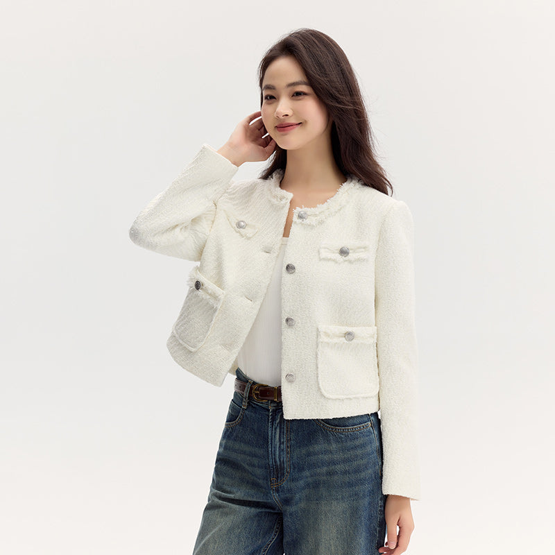 elegant tassel slim fit jacket, view 7 - MRSLM