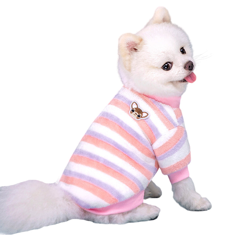 rainbow fleece pet vest, view 3 - MRSLM