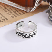 retro dark thorn silver ring, view 2 - MRSLM