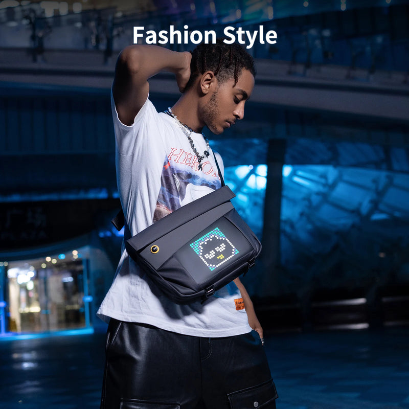 LED pixel art sling bag, view 6 - MRSLM