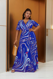 bohemian tie-dye swing dress, view 7 - MRSLM