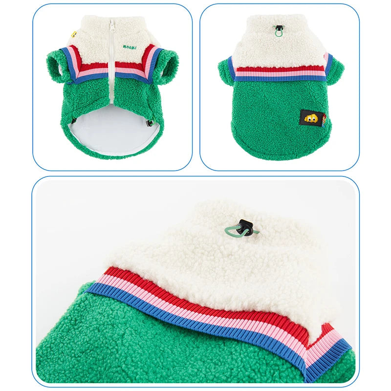 cozy winter fleece dog coat, view 6 - MRSLM