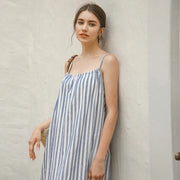 striped maxi dress, view 7 - MRSLM