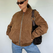women's retro street style zipper jacket - MRSLM
