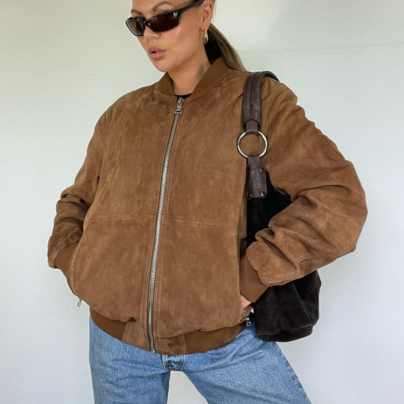 women's retro street style zipper jacket - MRSLM