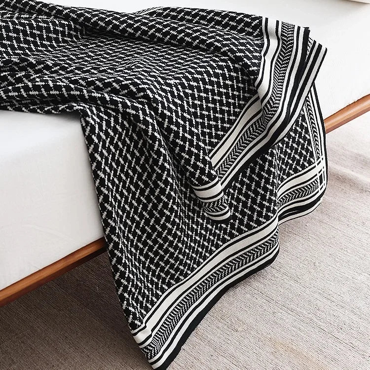 soft knit nordic blanket, view 3 - MRSLM