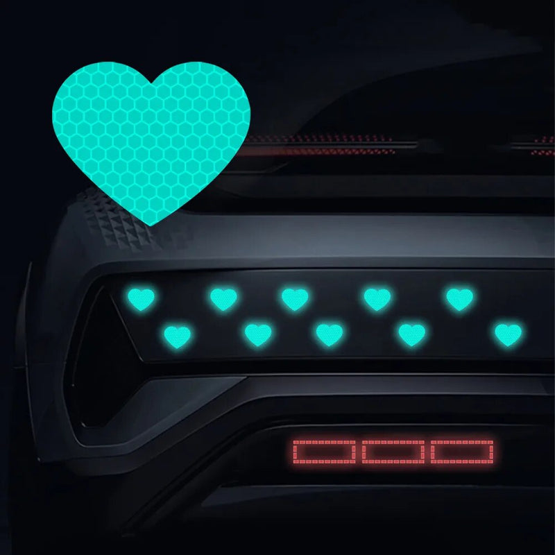 reflective heart-shaped stickers, view 14 - MRSLM
