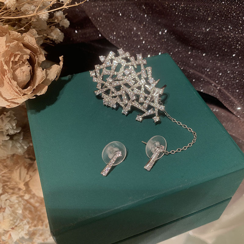 hollow fireworks cubic zirconia earrings, view 6 - MRSLM