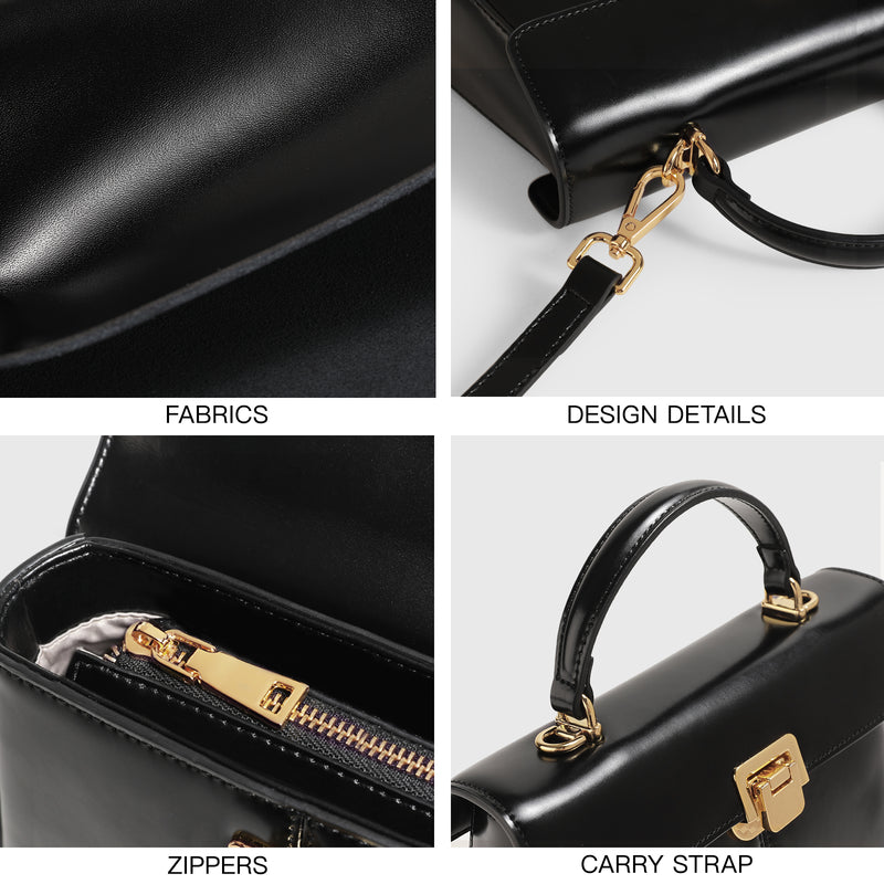 leather crossbody bag with scarf, view 6 - MRSLM
