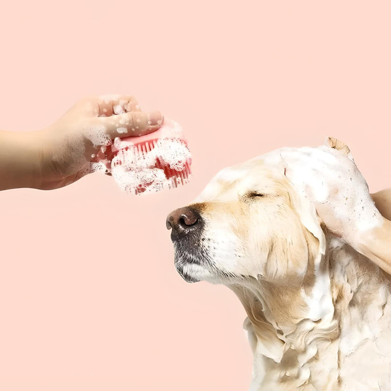 pet shampoo massager brush, view 7 - MRSLM