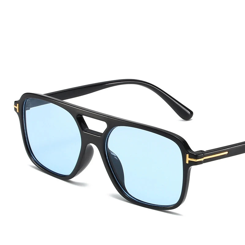 fashion square rivet sunglasses, view 5 - MRSLM