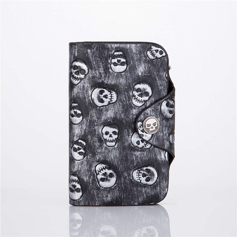 punk skull clutch wallet, view 6 - MRSLM