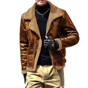 men's thickened fleece-lined suede fabric jacket, view 4 - MRSLM