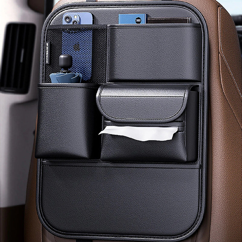 leather car storage organizer, view 2 - MRSLM