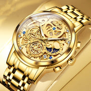men's quartz chronograph watch, view 3 - MRSLM