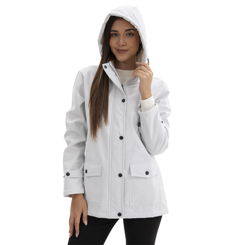 women's fleece-lined waterproof anorak jacket, view 4 - MRSLM