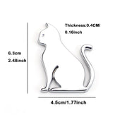 3d metal cat car sticker, view 5 - MRSLM