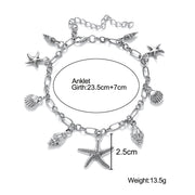 bohemian starfish anklet, view 9 - MRSLM