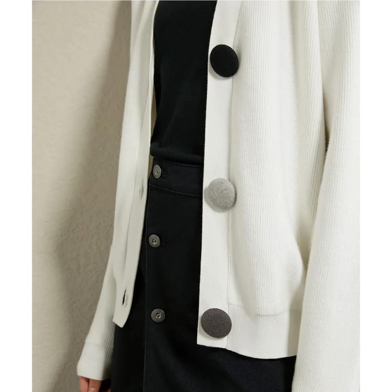 v-neck knit cardigan, view 7 - MRSLM