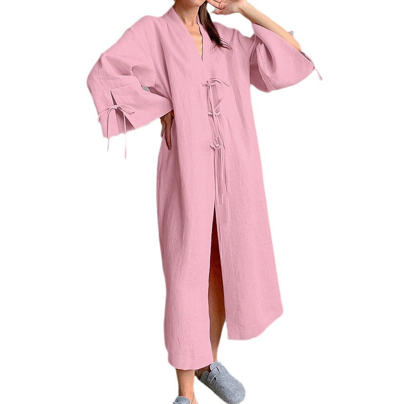 women's cotton linen cardigan, view 4 - MRSLM