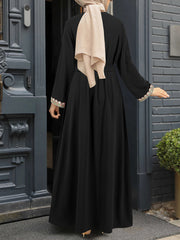 V-neck lace stitching long dress, view 6 - MRSLM