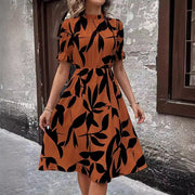 ruffled printed dress, view 5 - MRSLM