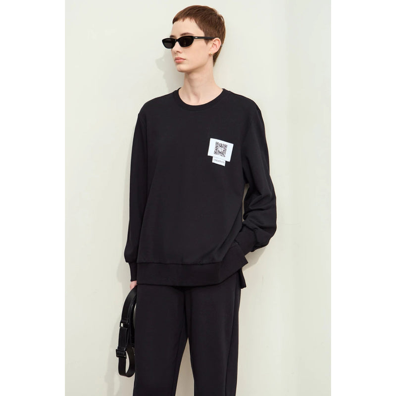 minimalist sporty o-neck sweatshirt, view 4 - MRSLM