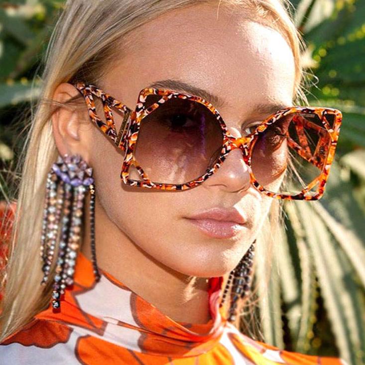 Oversized Square Luxury Sunglasses - Women&