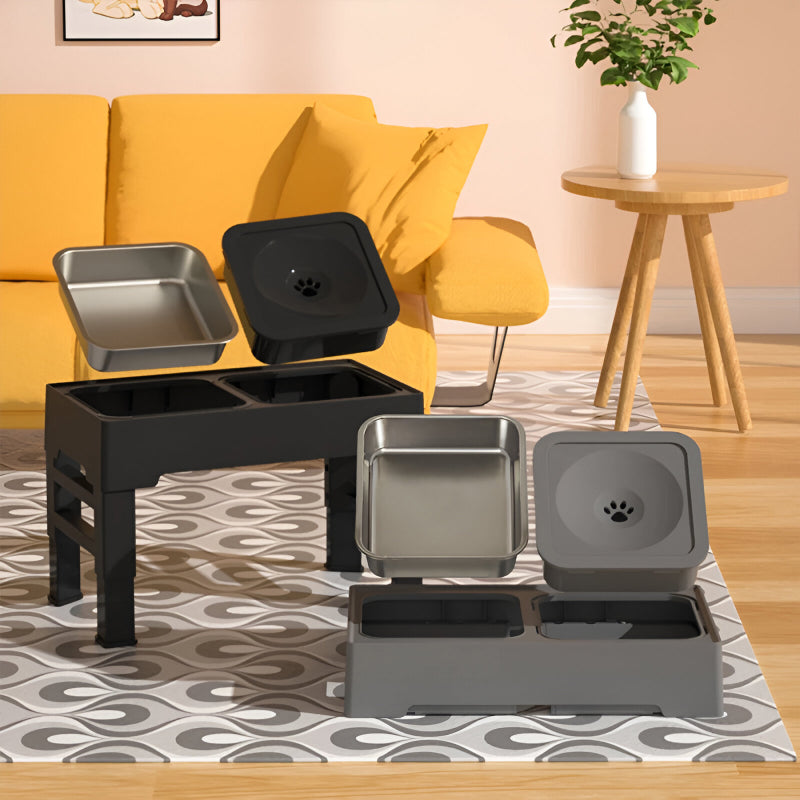 elevated 2-in-1 dog feeder, view 7 - MRSLM
