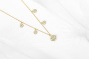 silver demon eye necklace, view 2 - MRSLM
