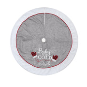 Christmas glove pattern tree skirt, view 4 - MRSLM