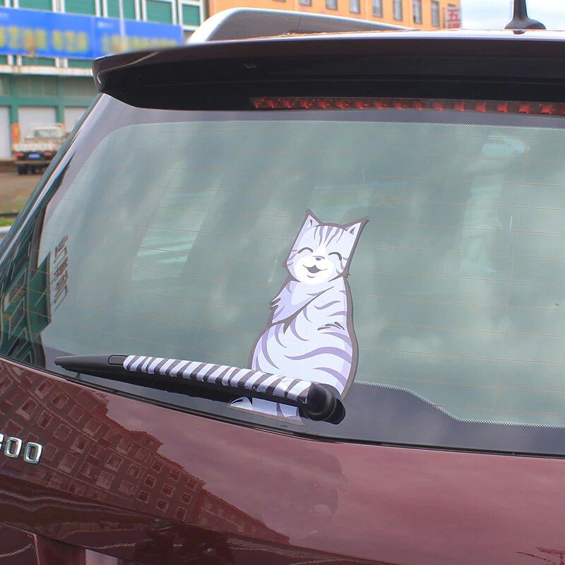 reflective cat car sticker, view 8 - MRSLM