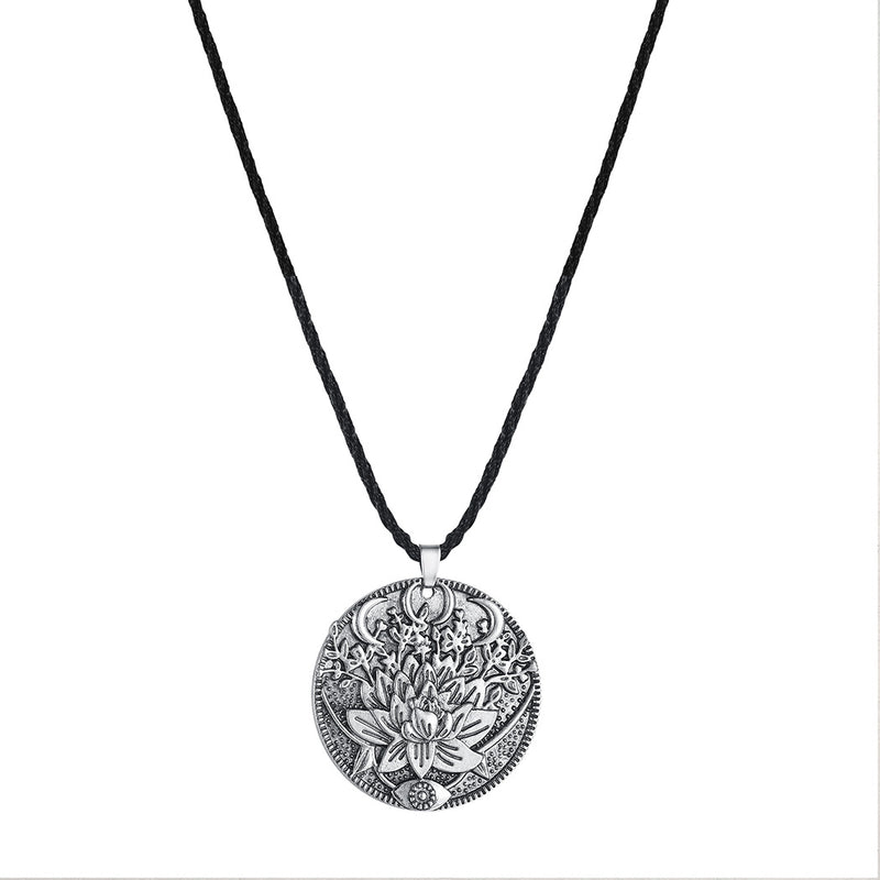 Lotus pendant necklace, view 4 - MRSLM