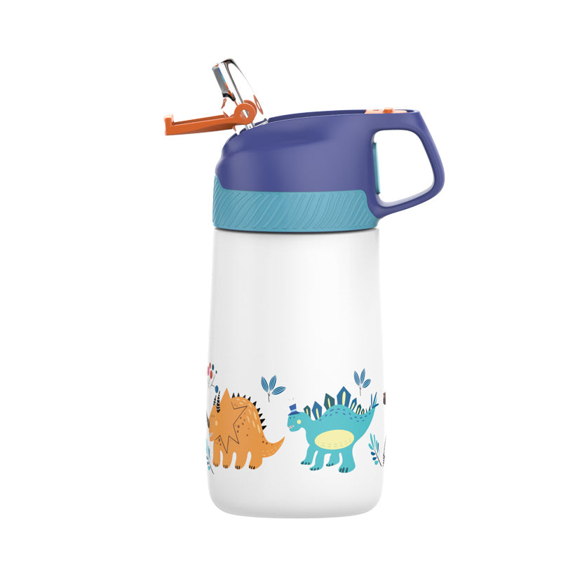 children's insulated water bottle with straw, view 6 - MRSLM