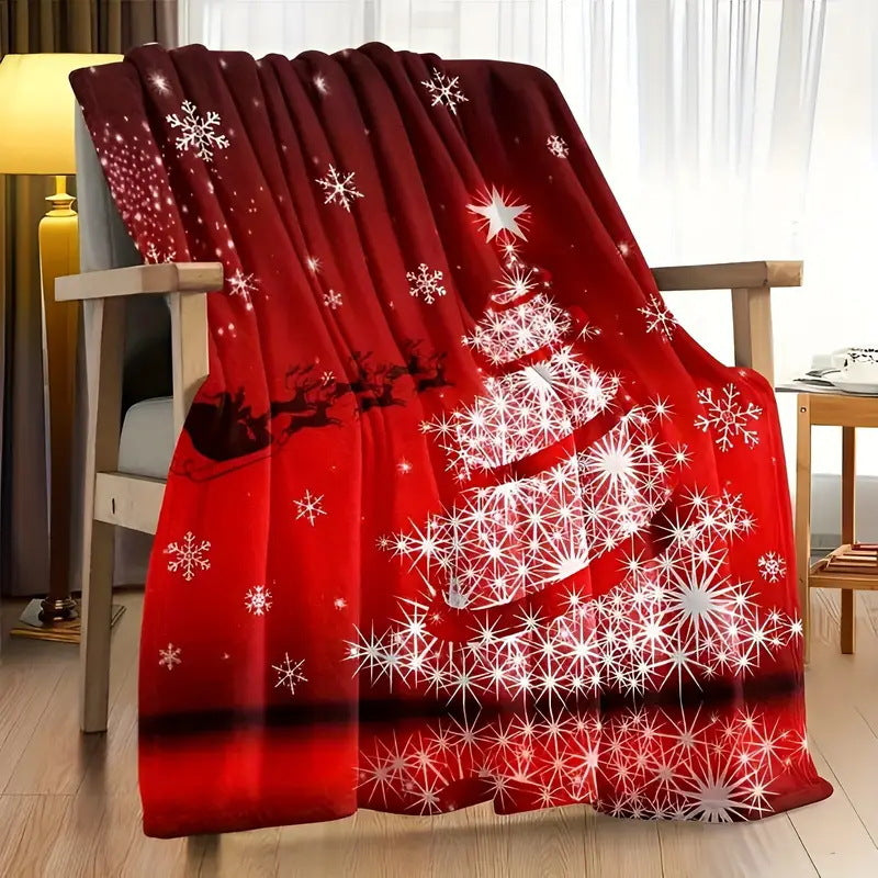 Christmas digital-print throw blanket, view 19 - MRSLM