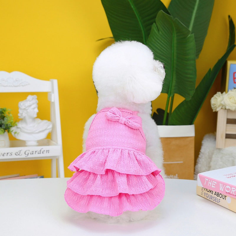 spring princess dog dress, view 8 - MRSLM