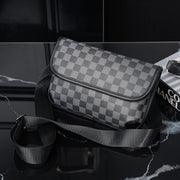 men's plaid shoulder bag, view 6 - MRSLM