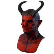 Full head red devil latex mask, view 10 - MRSLM
